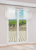 Vorschau Plauener Spitze® - exklusive Schiebegardine Camallera #1W in Bronze silber