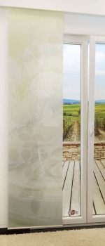 Vorschau Lysel - Schiebegardine Leaves #1W pastellgrün grau