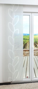 Vorschau Lysel - Schiebegardine Rankengewächs #1W hellgrau