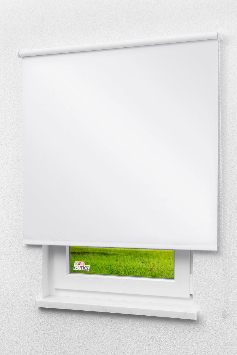 Lysel Outlet - Verdunkelungsrollo Shiny Reinweiss