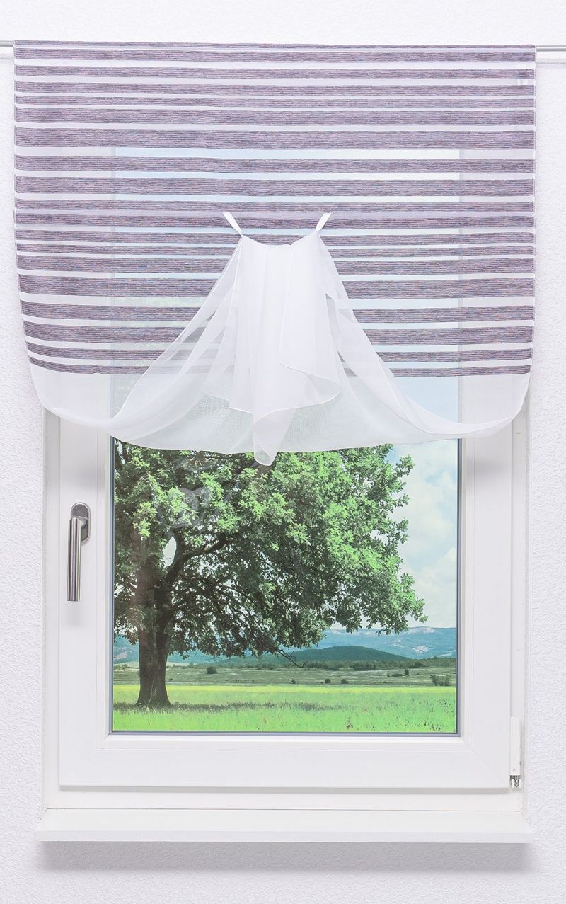 Scheibenhänger von Lysel mit Raffung - Streifenglanz