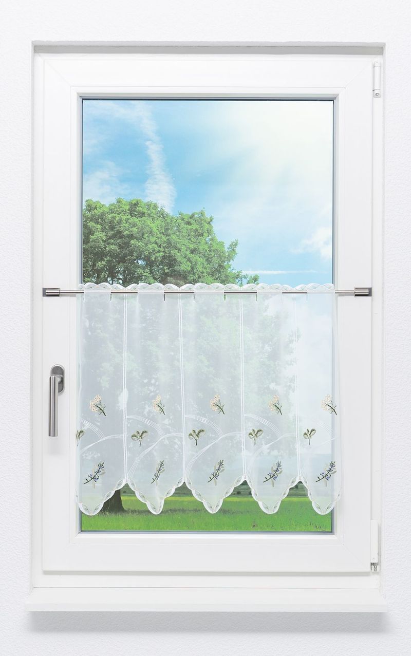 Scheibengardine Plauener Spitze - Kräutergarten