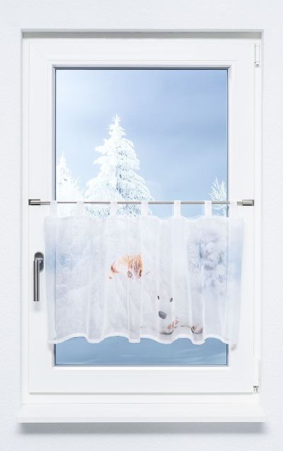 Scheibengardine von Lysel - Kätzchen und Welpe