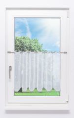 Vorschau Scheibengardine Plauener Spitze® - Goldhauch #1W silbergrau