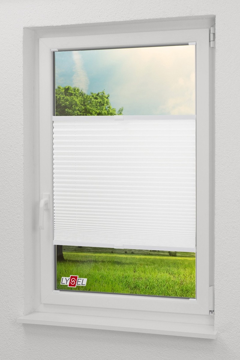 Lysel - Qualitätsplissee Crush Tageslicht weiss