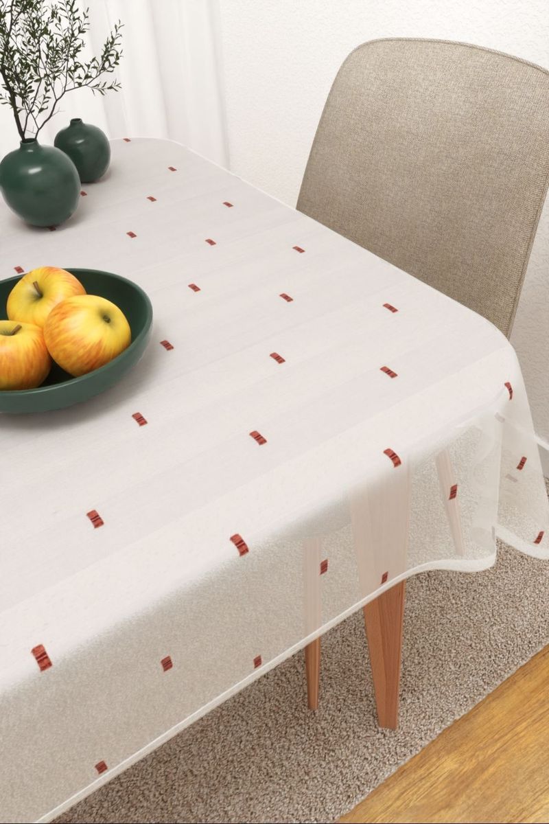 Tischdecke eckig in braun