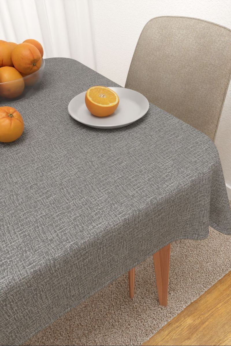 Tischdecke eckig in grau