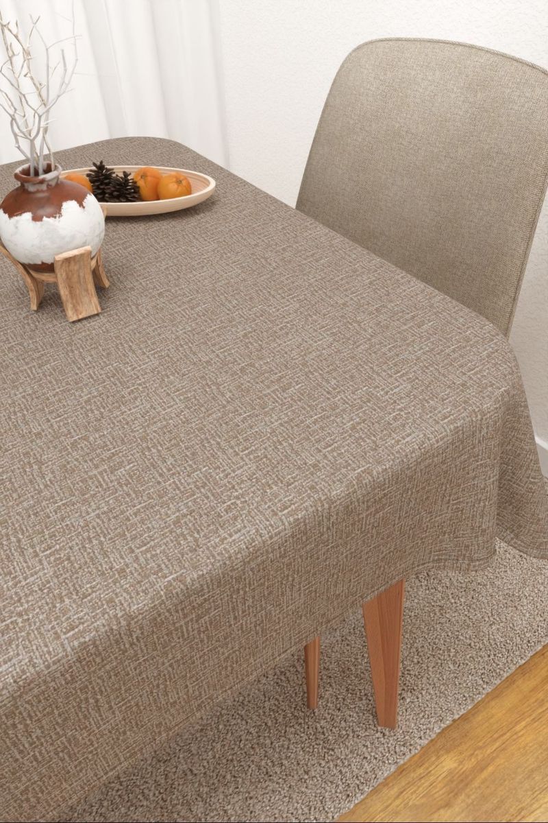 Tischdecke eckig in braun