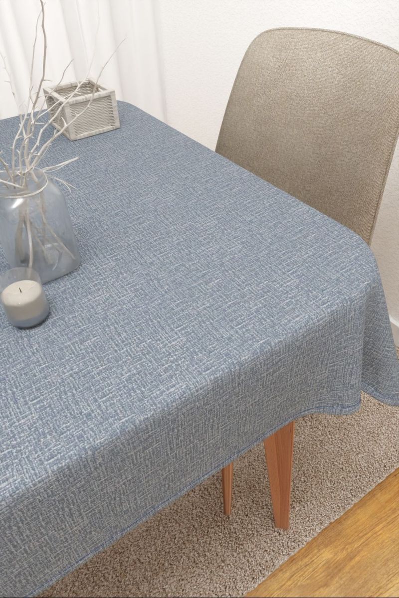 Tischdecke eckig in blau