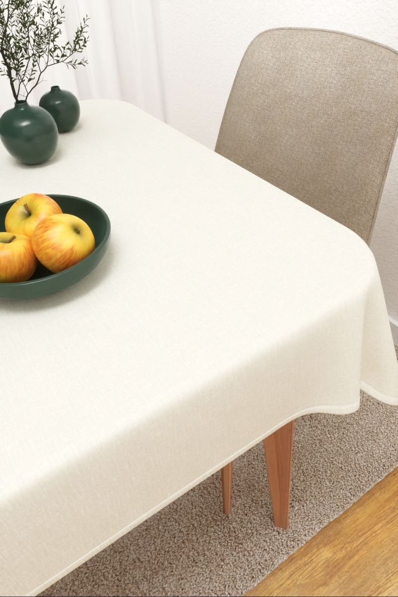 Tischdecke eckig in weiss