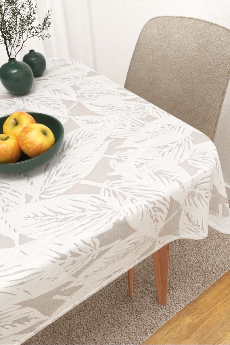 Tischdecke eckig in Weiss