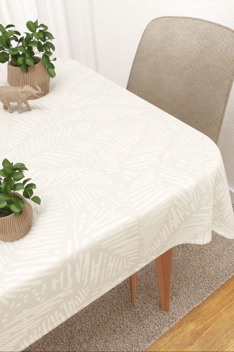 Tischdecke eckig in Beige