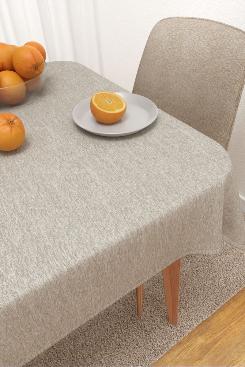 Tischdecke eckig in grau