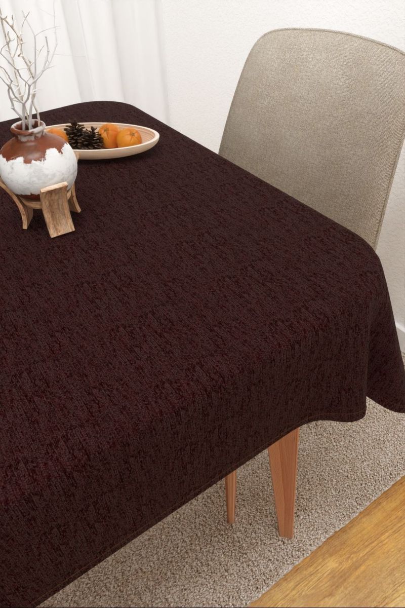 Tischdecke eckig in braun