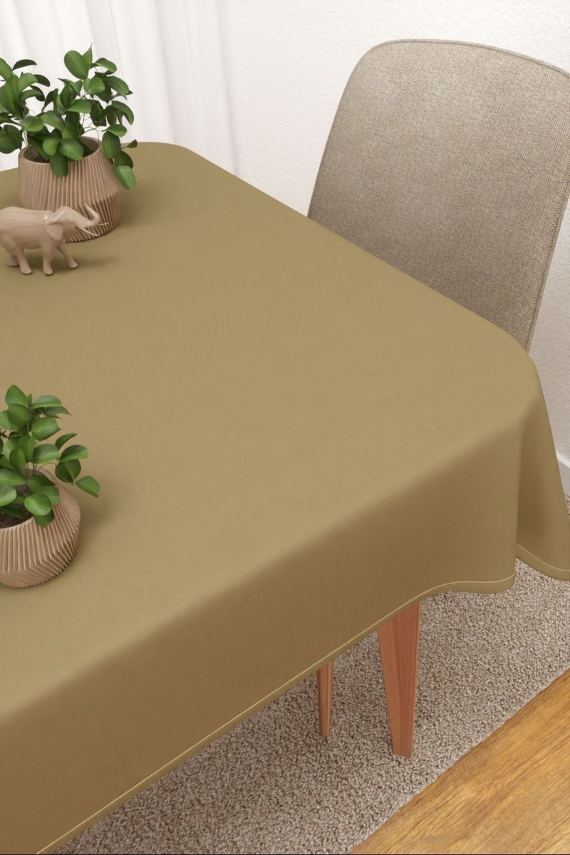 Tischdecke eckig in beige