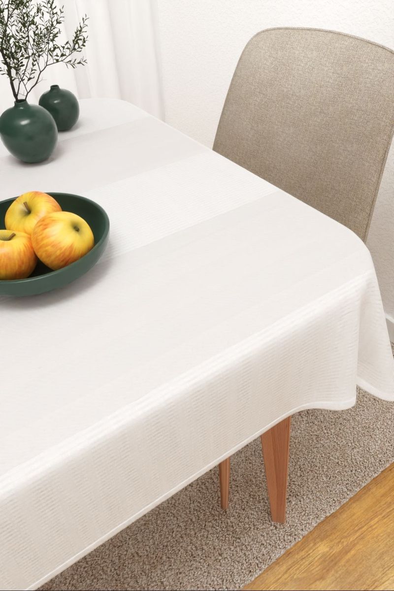 Tischdecke eckig in Weiss