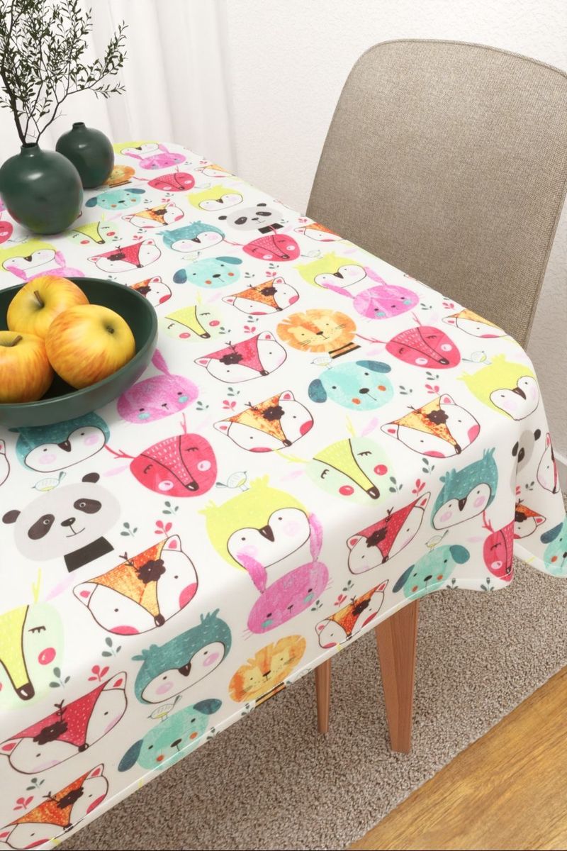 Tischdecke eckig in Weiss