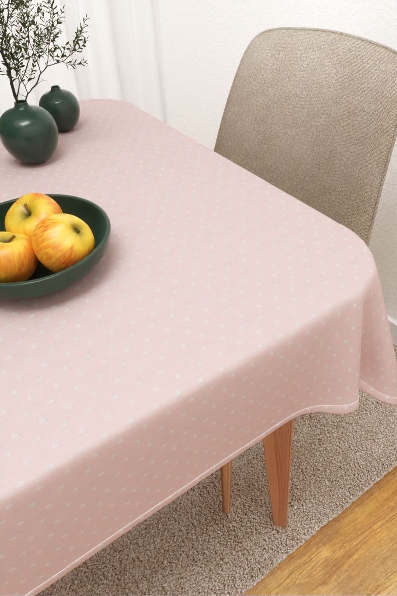 Tischdecke eckig in rosa