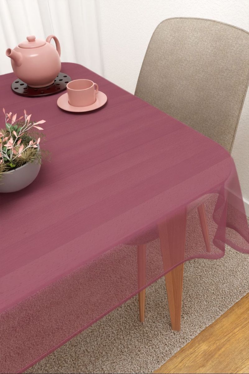 Tischdecke eckig in Rosa