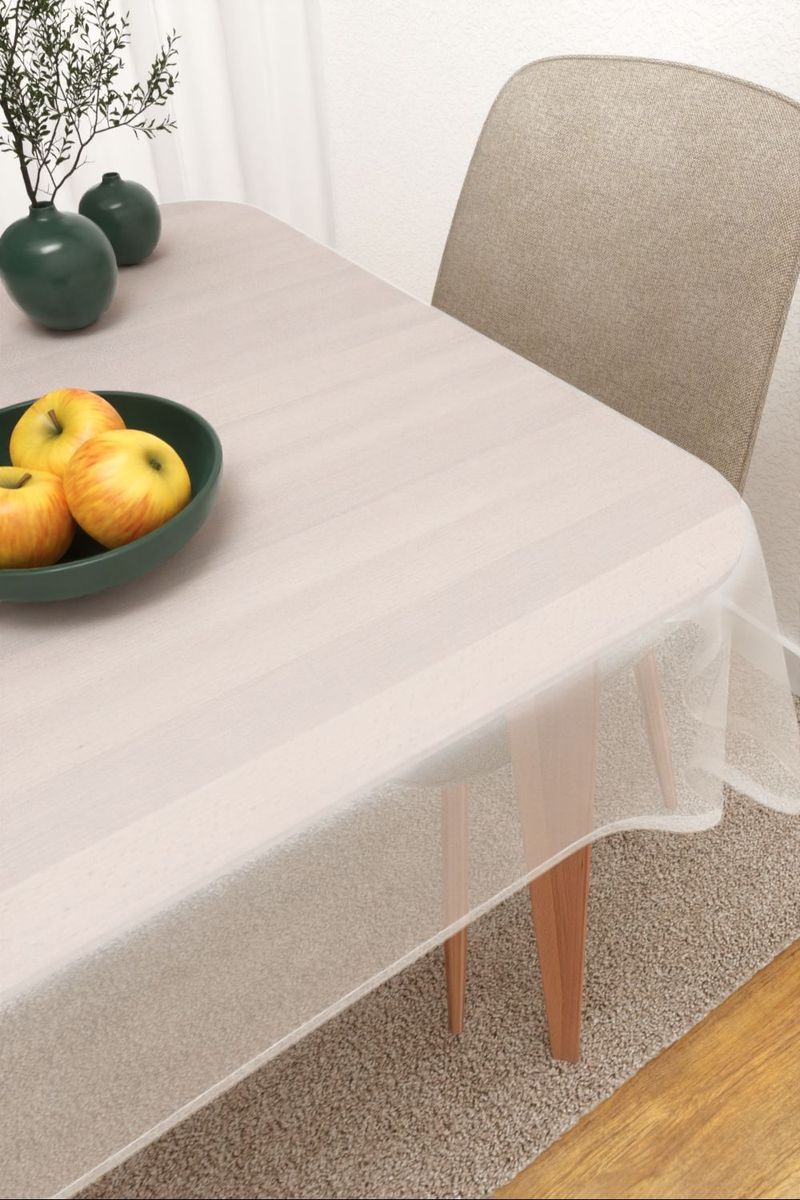 Tischdecke eckig in Weiss