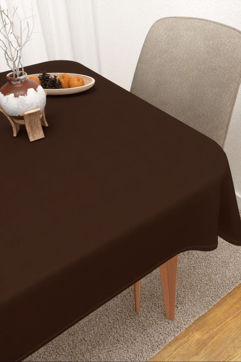 Tischdecke eckig in Braun