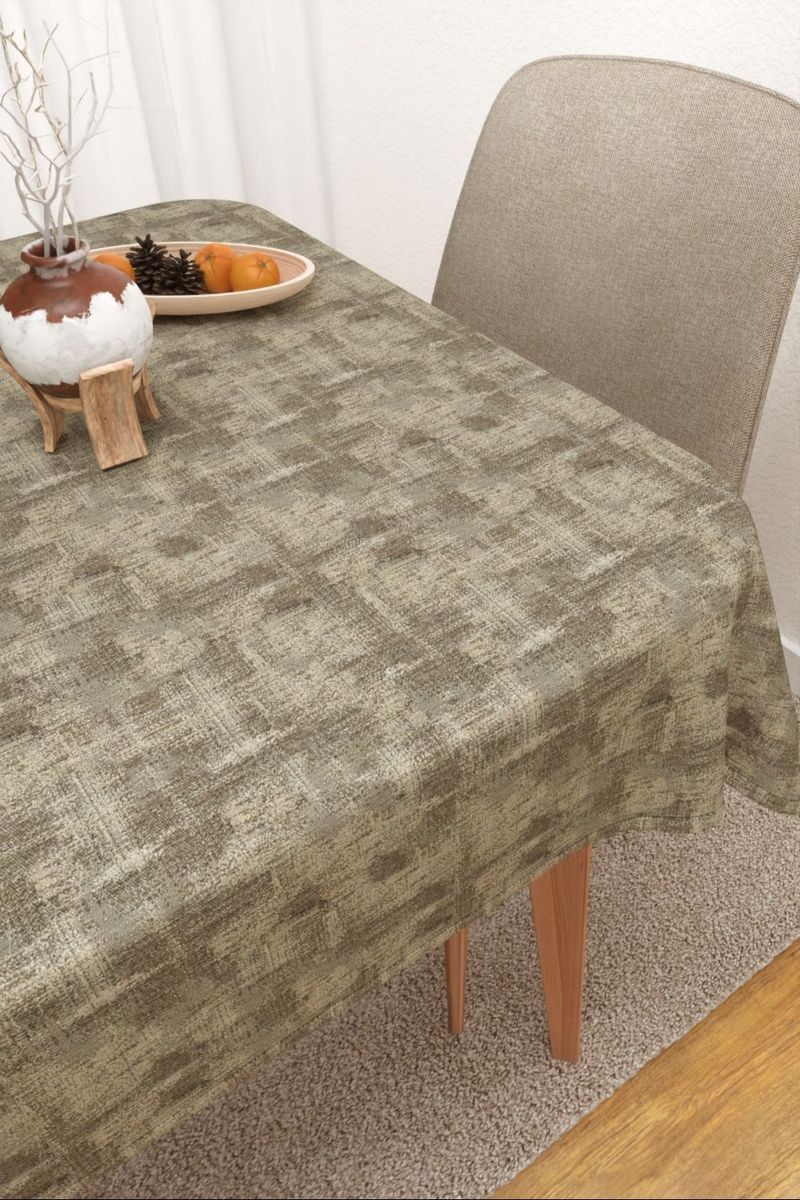 Tischdecke eckig in braun