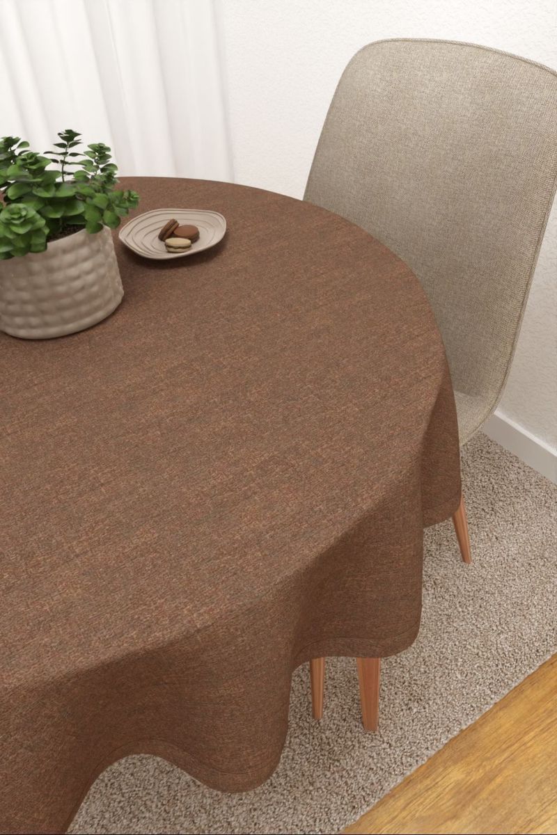 Tischdecke rund in rot