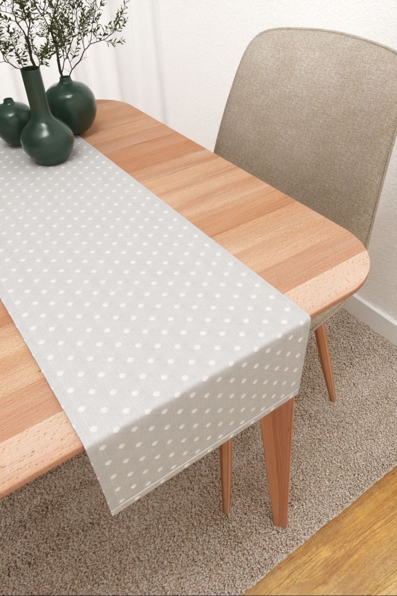 Tischläufer in grau