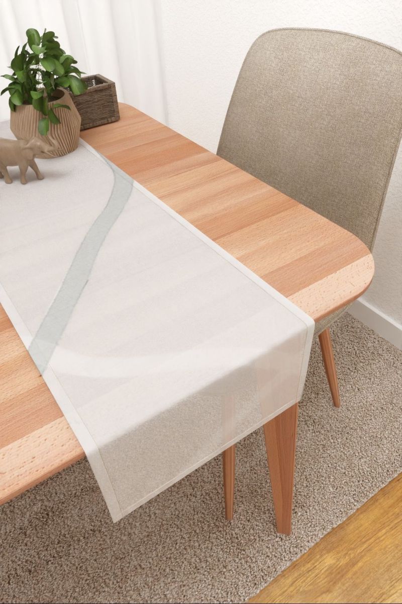 Tischläufer in Grau