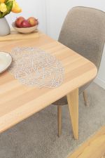 Vorschau runde Deckchen Plauener Spitze® - Mirela #1W in Silber ecru-silber