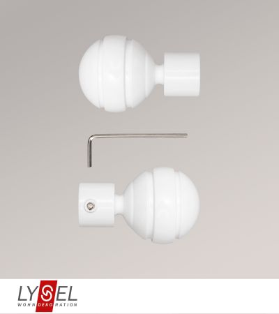 Lysel - 1 Paar Endstücke Kugel für Opal-Stangen