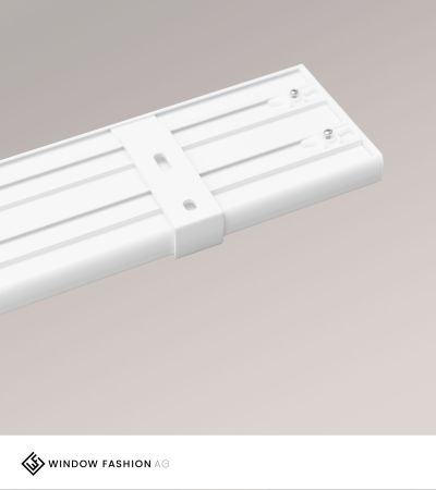 SET Vorhangschiene 115cm mit 5 Innenläufen für Deckenmontage in Weiss