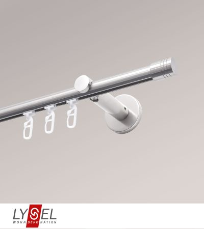 Lysel - SET Opal Innenlauf 160cm Träger offen mit Endstücke Zylinder in Edelstahl-Optik