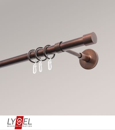 Lysel - SET Opal 160cm Träger geschlossen mit Endstücke Zylinder in Bronze