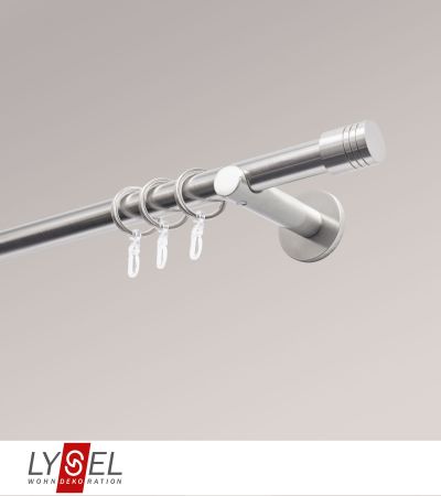 Lysel - SET Opal 160cm Träger offen mit Endstücke Zylinder in Edelstahl-Optik