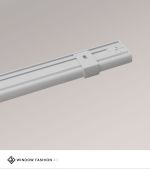 Vorschau SET Vorhangschiene 115cm mit 2 Innenläufen für Deckenmontage in Weiss #1W grau