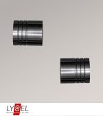 Vorschau Lysel - 1 Paar Endstücke Zylinder für Opal-Stangen #1W titan