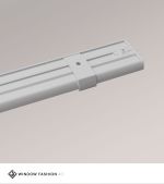 Vorschau SET Vorhangschiene 115cm mit 3 Innenläufen für Deckenmontage in Weiss #1W grau