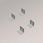Vorschau SET - Befestigungswinkel LYSEL HOME #1W grau