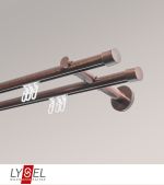 Vorschau Lysel - SET Opal Innenlauf 160cm 2 Lauf Doppel-Kombiträger offen mit Endstücke Kappe in Weiss #1W bronze