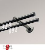 Vorschau Lysel - SET Opal Innenlauf 160cm 2 Lauf Doppel-Kombiträger offen mit Endstücke Kappe in Weiss #1W titan