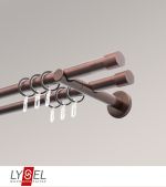 Vorschau Lysel - SET Opal 160cm Doppel-Kombiträger offen 2-Lauf mit Endstücke Kappe in Weiss #1W bronze