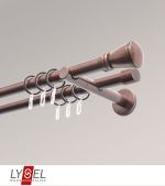 Vorschau Lysel - SET Opal 160cm Doppel-Kombiträger offen 2-Lauf mit Endstücke Konus in Weiss #1W bronze