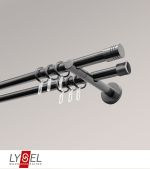 Vorschau Lysel - SET Opal 160cm Doppel-Kombiträger offen 2-Lauf mit Endstücke Zylinder in Bronze #1W titan