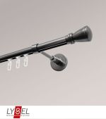 Vorschau Lysel - SET Opal Innenlauf 160cm Träger geschlossen mit Endstücke Konus in Edelstahl-Optik #1W titan
