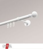 Vorschau Lysel - SET Opal Innenlauf 160cm Träger geschlossen mit Endstücke Kugel in Edelstahl-Optik #1W weiss