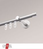 Vorschau Lysel - SET Opal Innenlauf 160cm Träger offen mit Endstücke Zylinder in Weiss #1W edelstahl-optik