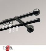 Vorschau Lysel - SET Opal Mix 160cm 2 Lauf Doppel-Kombiträger offen mit Endstücke Kugel in Weiss #1W titan