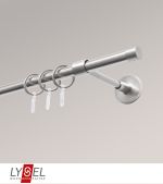 Vorschau Lysel - SET Opal 160cm Träger geschlossen mit Endstücke Kappe in Weiss #1W edelstahl-optik