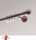 Vorschau Lysel - SET Opal 160cm Träger geschlossen mit Endstücke Kugel in Weiss #1W bronze
